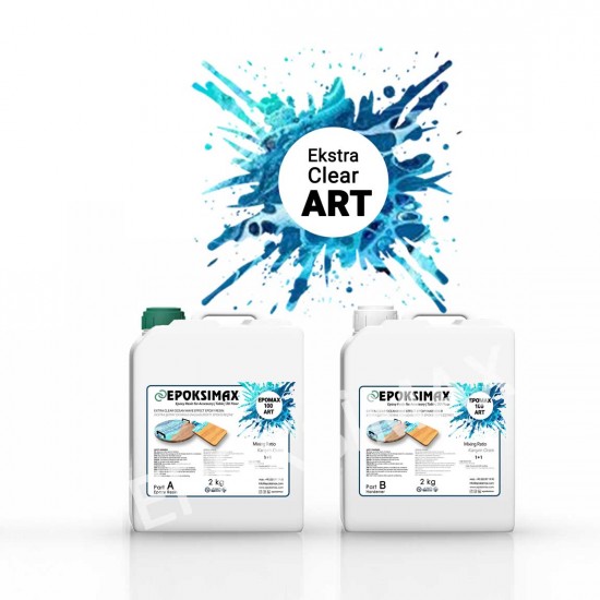EPOMAX 100 ART Ekstra Şeffaf Okyanus Dalgası Efekti Epoksi Reçine 4 KG EPOMAX 100 ART Ekstra Şeffaf Okyanus Dalgası Efekti Epoksi Reçine 4 KG