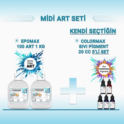 MİDİ ART SETİ - EPOMAX 100 ART 1 LT + 5x20 CC PİGMENT MİDİ ART SETİ - EPOMAX 100 ART 1 LT + 5x20 CC PİGMENT