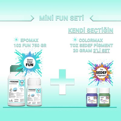 MİNİ FUN SETİ - EPOMAX 102 FUN 750 GR + 2x20 Gr PİGMENT MİNİ FUN SETİ - EPOMAX 102 FUN 750 GR + 2x20 Gr PİGMENT