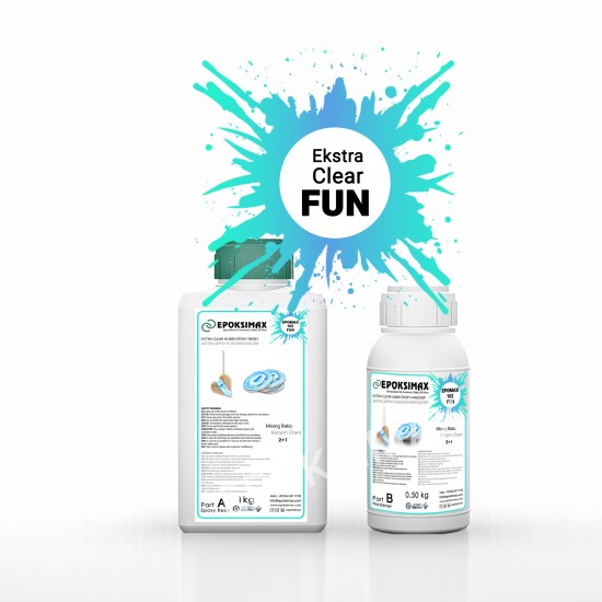 EPOMAX 102 FUN Ekstra Şeffaf Hobi Epoksi Reçine 1,5 KG EPOMAX 102 FUN Ekstra Şeffaf Hobi Epoksi Reçine 1,5 KG