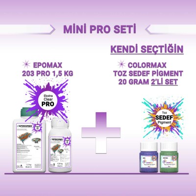 MİNİ PRO SETİ - EPOMAX 203 PRO 1,5 KG + 2x20 Gr PİGMENT MİNİ PRO SETİ - EPOMAX 203 PRO 1,5 KG + 2x20 Gr PİGMENT