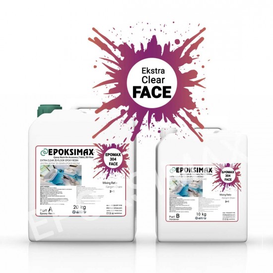 EPOMAX 304 FACE Ekstra Şeffaf 3D Zemin Epoksi Reçine 30 KG EPOMAX 304 FACE Ekstra Şeffaf 3D Zemin Epoksi Reçine 30 KG