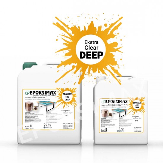 EPOMAX 405 DEEP Ekstra Şeffaf Derin Tek Döküm için Epoksi Reçine 30 KG EPOMAX 405 DEEP Ekstra Şeffaf Derin Tek Döküm için Epoksi Reçine 30 KG