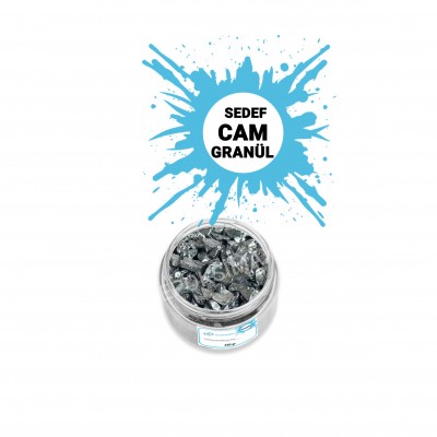 GLASSMAX Sedef Gümüş Cam Granül 250Gr GLASSMAX Sedef Gümüş Cam Granül 250Gr