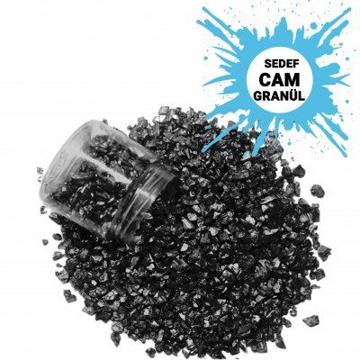 GLASSMAX  Sedef Siyah Cam Granül 100 Gr GLASSMAX  Sedef Siyah Cam Granül 100 Gr
