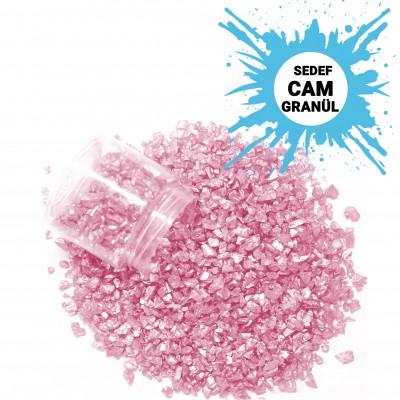 GLASSMAX Sedef Açık Pembe Cam Granül 100 Gr GLASSMAX Sedef Açık Pembe Cam Granül 100 Gr