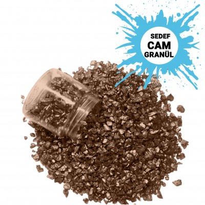 GLASSMAX  Sedef Kahve Cam Granül 100 Gr GLASSMAX  Sedef Kahve Cam Granül 100 Gr