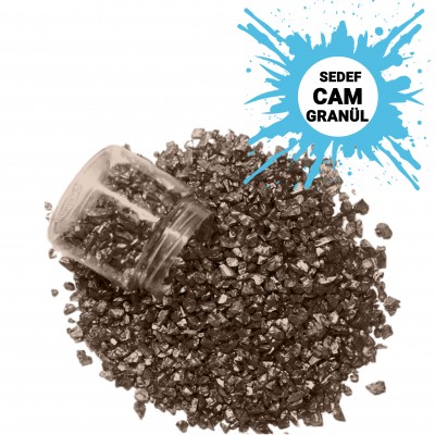 GLASSMAX  Sedef Koyu Kahve Cam Granül 100 Gr GLASSMAX  Sedef Koyu Kahve Cam Granül 100 Gr