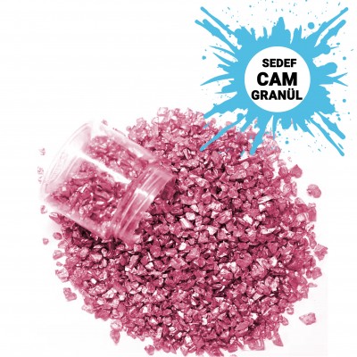 GLASSMAX  Sedef Koyu Pembe Cam Granül 100 Gr GLASSMAX  Sedef Koyu Pembe Cam Granül 100 Gr