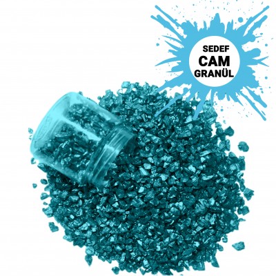 GLASSMAX  Sedef Koyu Turkuaz Cam Granül 100 Gr GLASSMAX  Sedef Koyu Turkuaz Cam Granül 100 Gr
