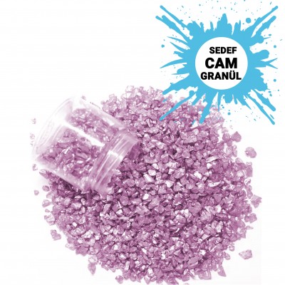 GLASSMAX  Sedef Lila Cam Granül 100 Gr GLASSMAX  Sedef Lila Cam Granül 100 Gr