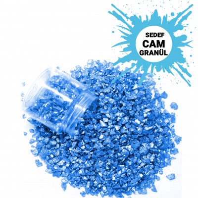 GLASSMAX  Sedef Mavi Cam Granül 100 Gr
