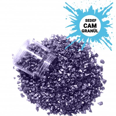 GLASSMAX  Sedef Mor Cam Granül 100 Gr GLASSMAX  Sedef Mor Cam Granül 100 Gr