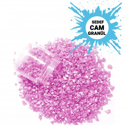 GLASSMAX  Sedef Pembe Cam Granül 100 Gr GLASSMAX  Sedef Pembe Cam Granül 100 Gr