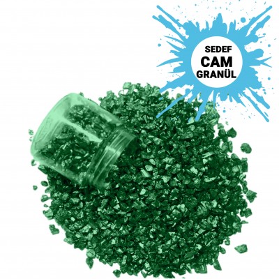 GLASSMAX  Sedef Yeşil Cam Granül 100 Gr GLASSMAX  Sedef Yeşil Cam Granül 100 Gr
