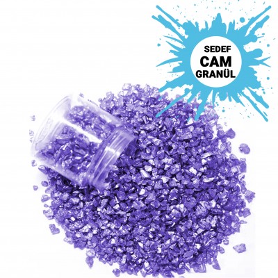 GLASSMAX Sedef Açık Mor Cam Granül 100 Gr GLASSMAX Sedef Açık Mor Cam Granül 100 Gr