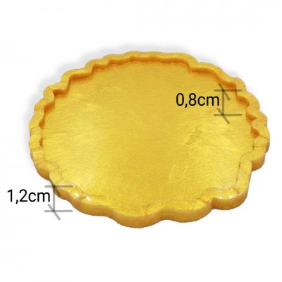 Yuvarlak Bardak Altlığı Kıvrık Kenar - Premium Silikon Kalıp 12cm