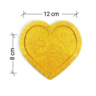 Kalp Bardak Altlığı - Premium Silikon Kalıp 12cmx8cm Kalp Bardak Altlığı - Premium Silikon Kalıp 12cmx8cm