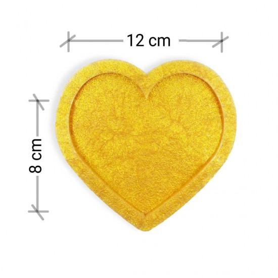 Kalp Bardak Altlığı - Premium Silikon Kalıp 12cmx8cm