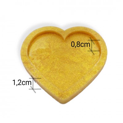 Kalp Bardak Altlığı - Premium Silikon Kalıp 12cmx8cm Kalp Bardak Altlığı - Premium Silikon Kalıp 12cmx8cm