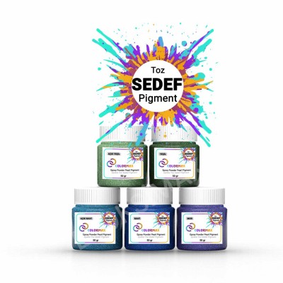 COLORMAX Toz Sedef Pigment Seti 5x50 gr COLORMAX Toz Sedef Pigment Seti 5x50 gr