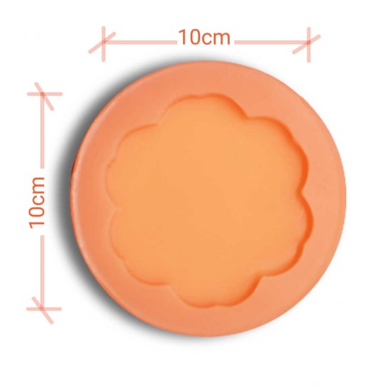 Çiçek Bardak Altığı Silikon Kalıbı 10cm Çap Çiçek Bardak Altığı Silikon Kalıbı 10cm Çap