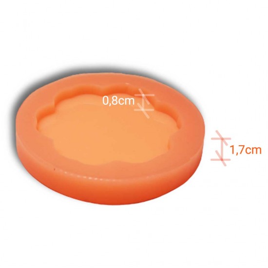 Çiçek Bardak Altığı Silikon Kalıbı 10cm Çap Çiçek Bardak Altığı Silikon Kalıbı 10cm Çap