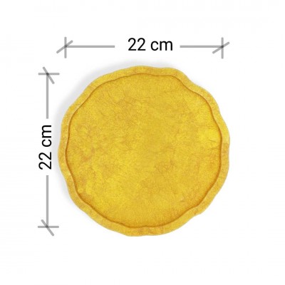 Yuvarlak Tepsi Dalgalı Kenar - Premium Silikon Kalıp 12cm
