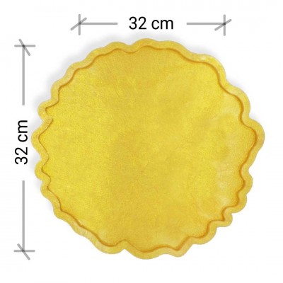 Yuvarlak Tepsi Kıvrık Kenar - Premium Silikon Kalıp 32cm