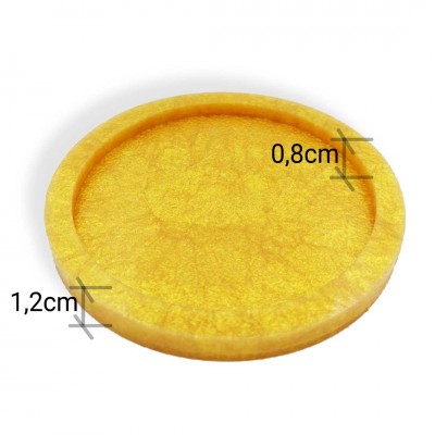 Yuvarlak Bardak Altlığı Düz Kenar - Premium Silikon Kalıp 12cmx12cm