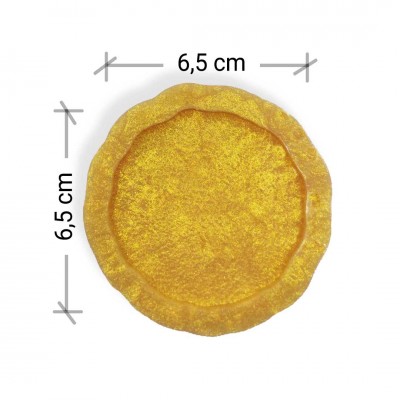 Yuvarlak Magnet Dalgalı Kenar - Premium Silikon Kalıp 6,5cm