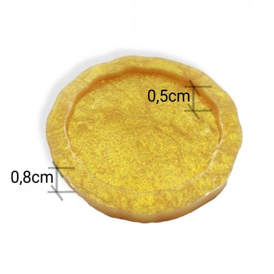 Yuvarlak Magnet Dalgalı Kenar - Premium Silikon Kalıp 6,5cm