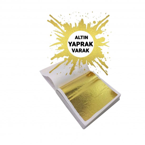 Epoksimax Altın Rengi Yaprak Varak 16cmx16cm - 100'lü Paket